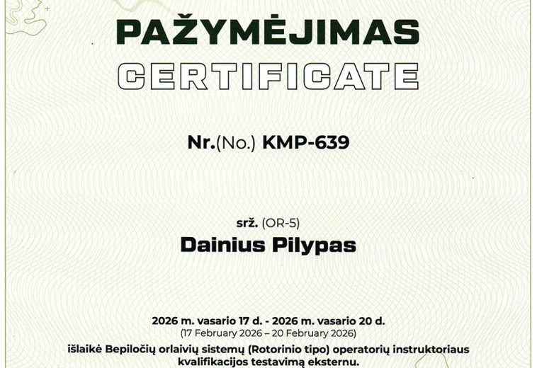 20260220 – RT BOS instruktoriaus pažymėjimas